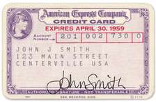 first American Express credit card.