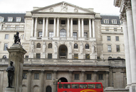 Bank of England building in City of London