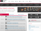 New Zealand's Central Bank website